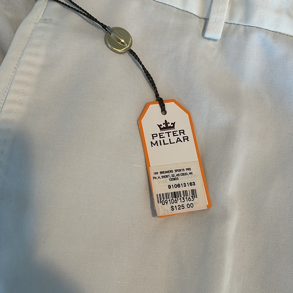 Peter Millar white long Bermuda Shorts NWT Size 32 - Picture 6 of 12